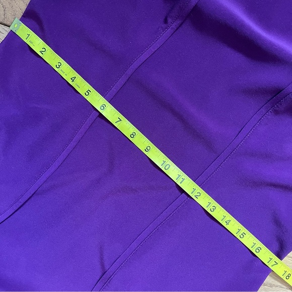 Joseph Ribkoff Ponte Sheath Dress Eggplant Purple 3/4 Sleeve Wedding Guest Party - Picture 12 of 14